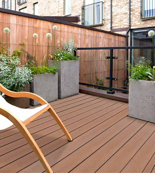 Teak composite decking