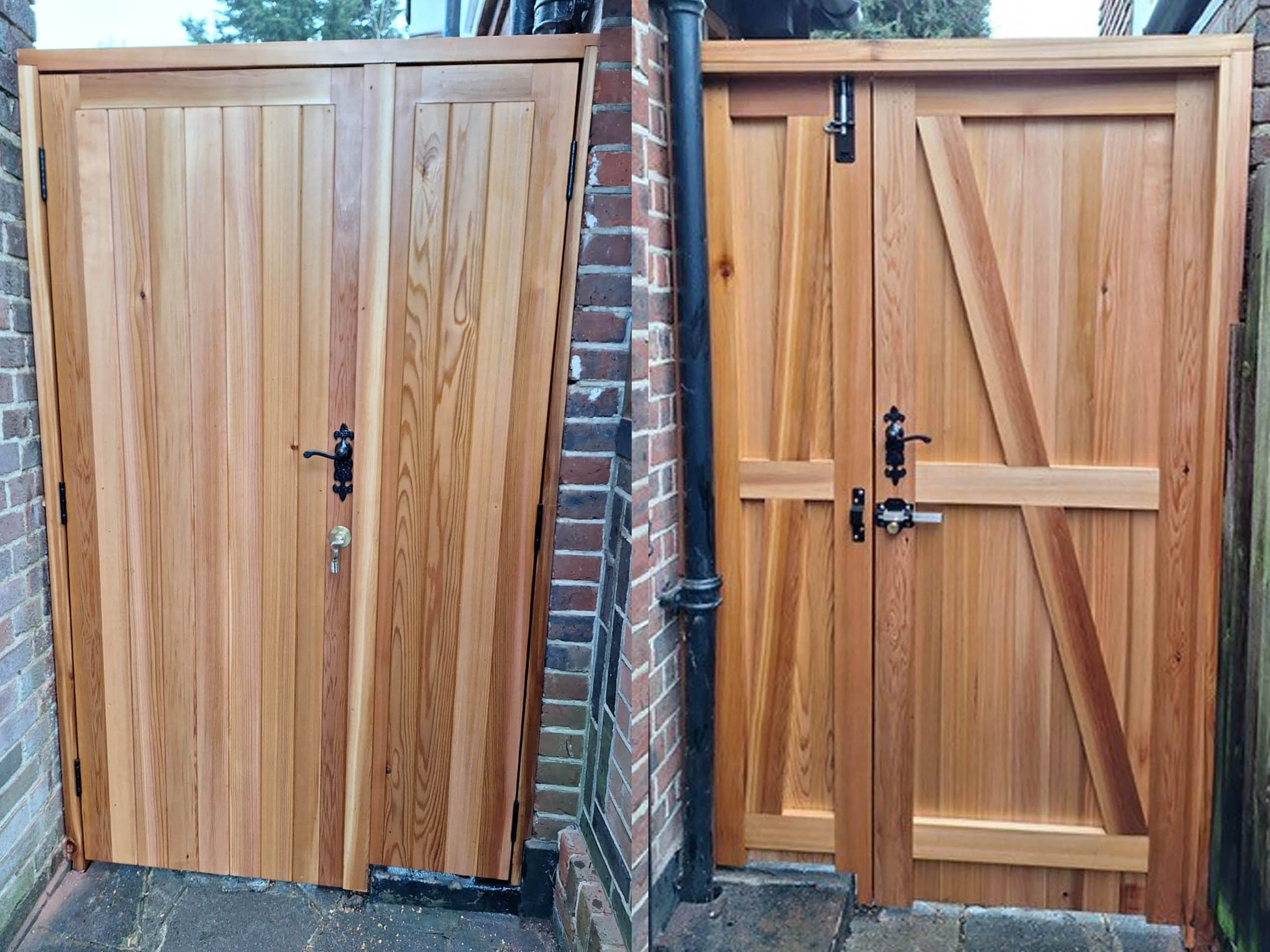 Bespoke Cedar gate with side panel